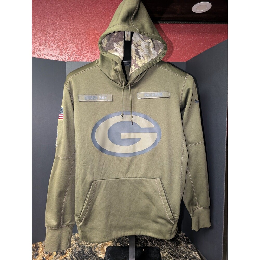 AUTHENTIC Nike Green Bay Packers Salute to Service Hoodie Men's NFL Sideline M
